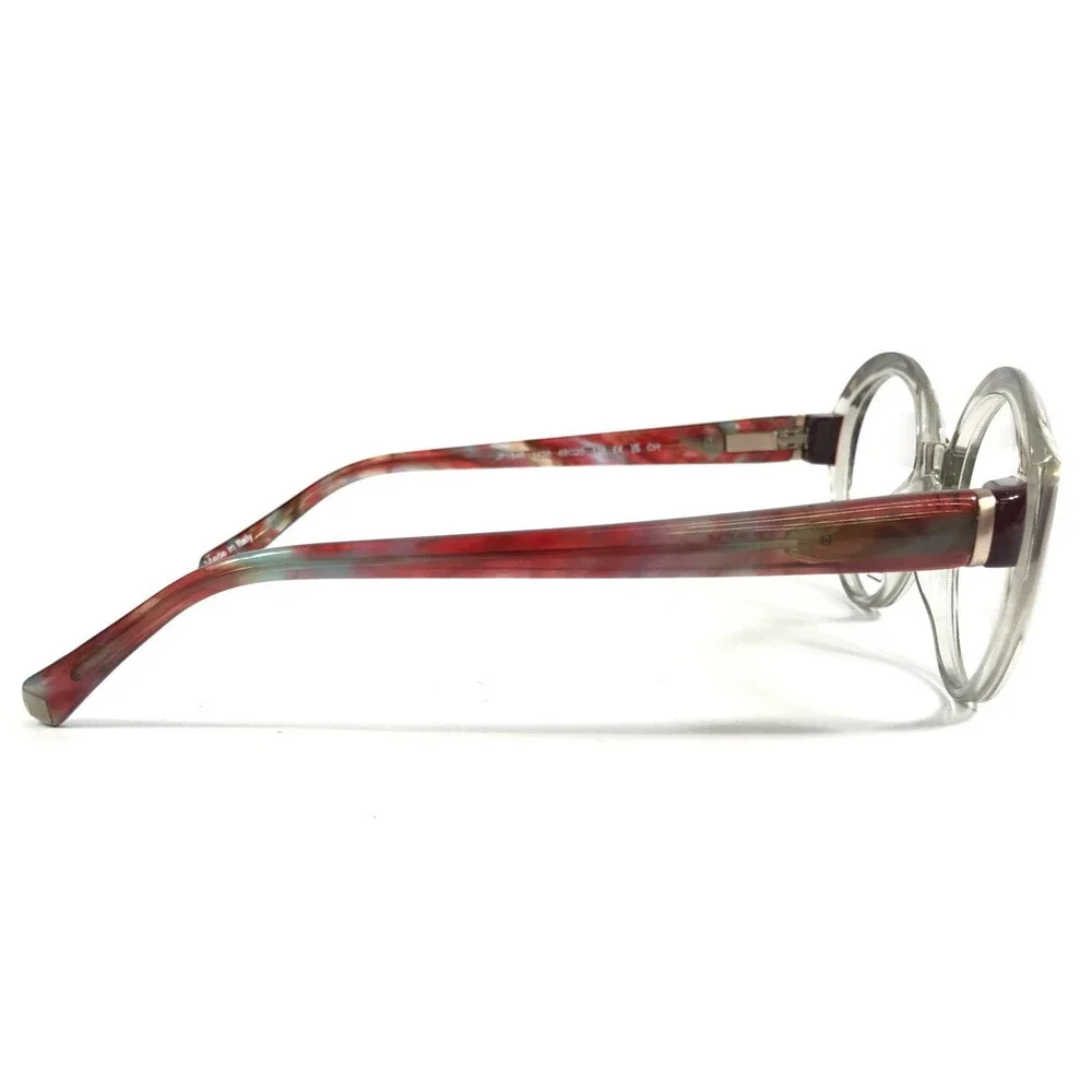 J.F. Rey Eyeglasses Frames JF1546 1438 Crystal Red Round Horn Full Rim 49-20-138